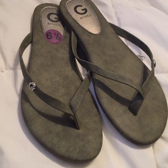 G Shoes - Guess olive green sandals. Size 6.5